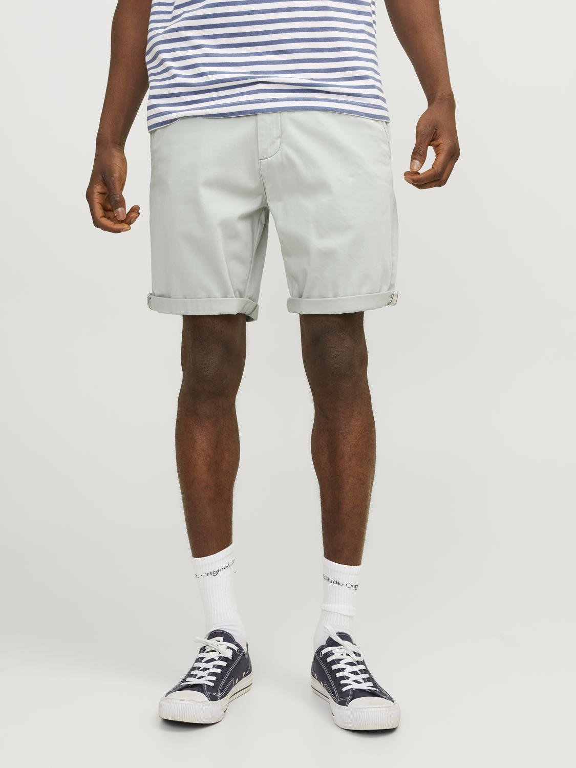 Jack & Jones Chinoshorts »JPSTBOWIE JJSHORTS S«, mit Aufschlag von jack & jones