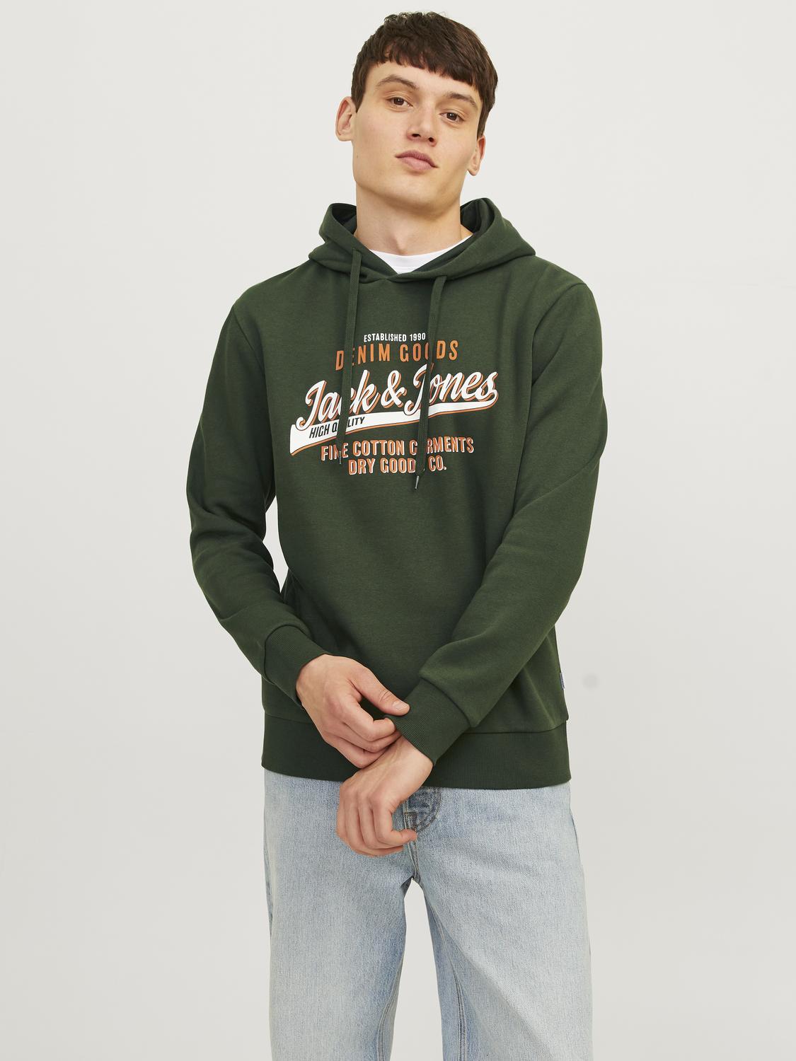 Jack & Jones Kapuzensweatshirt »JJELOGO SWEAT HOOD 2 COL 24/25 NOOS«, mit Logo Print von jack & jones