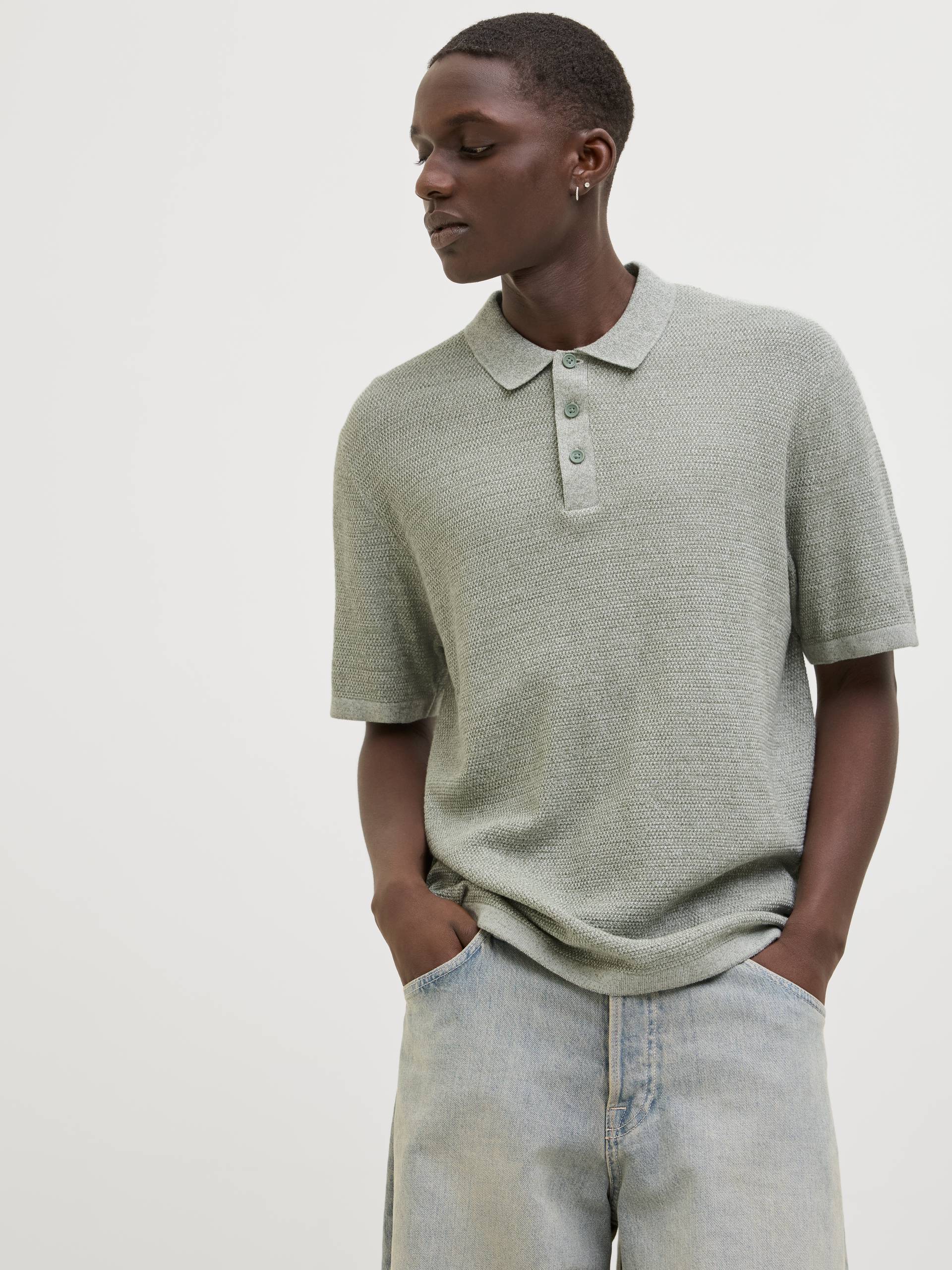 Jack & Jones Kurzarmpullover »JJEGEORGE KNIT POLO SS SN«, mit Polo Kragen von jack & jones