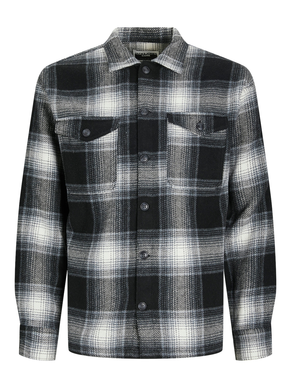 Jack & Jones Langarmhemd »JCOEDDIE CHECK WOOL BLEND OVERSHIRT LS«, Overshirt Form von jack & jones