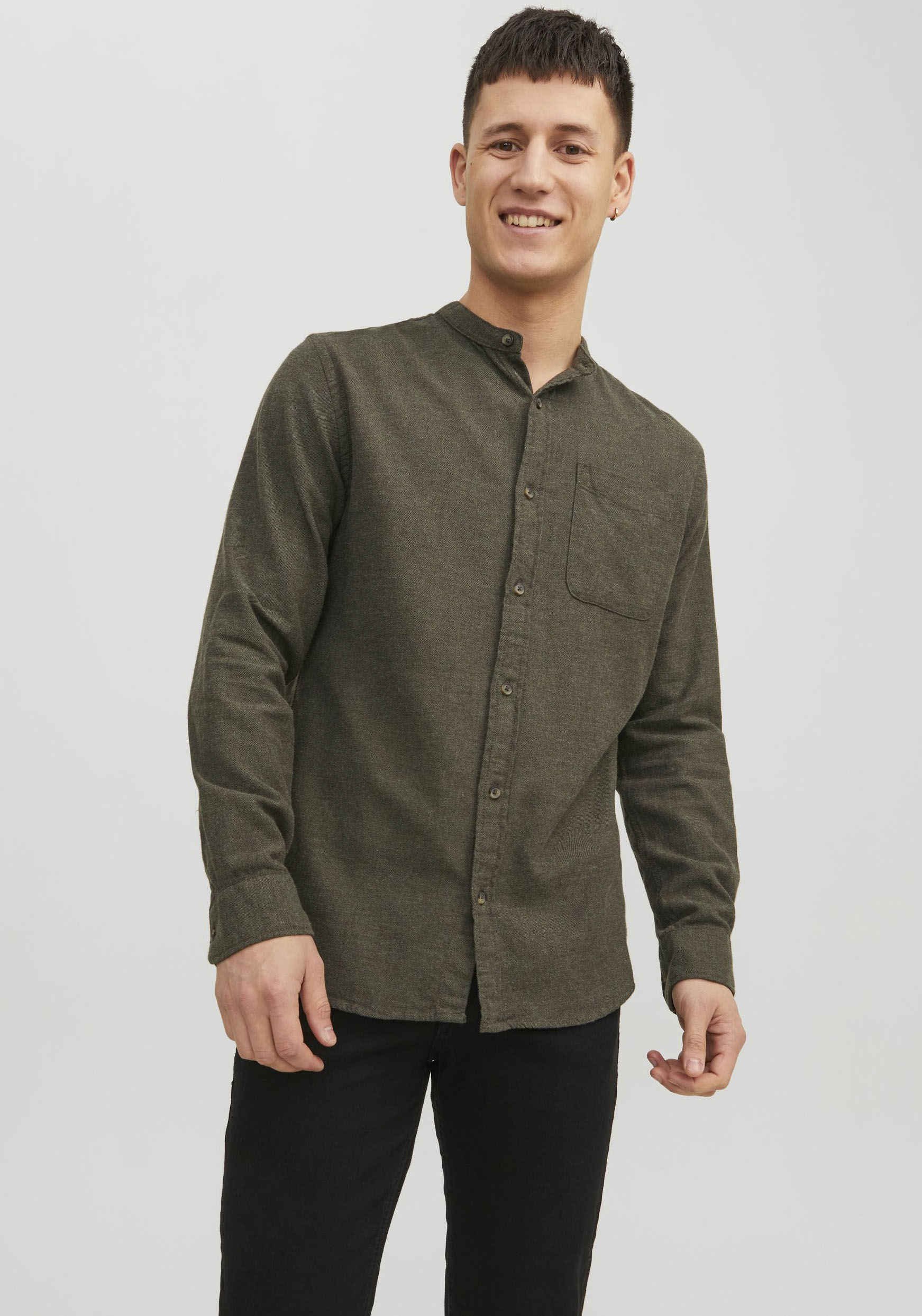 Jack & Jones Langarmhemd »JJEBAND MELANGE SHIRT LS SN« von jack & jones