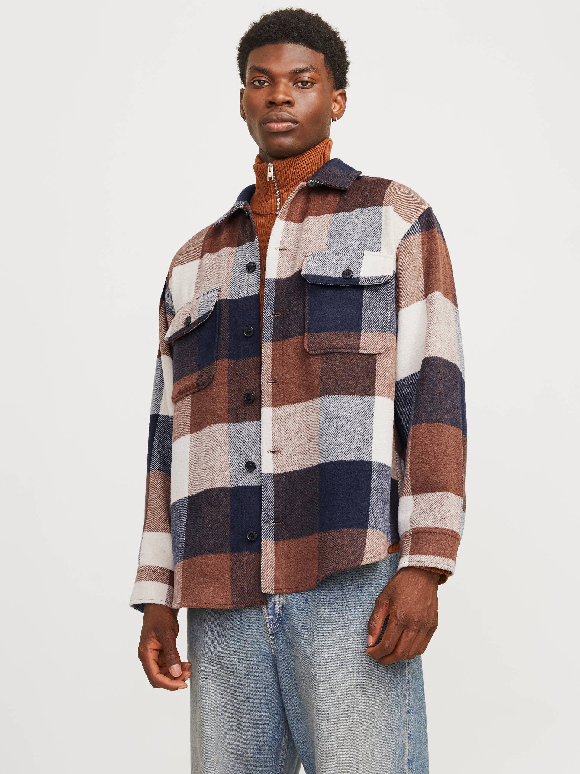 Jack & Jones Langarmhemd »JJEBRADLEY OLLIE OVERSHIRT LS NOOS«, mit Brusttaschen von jack & jones