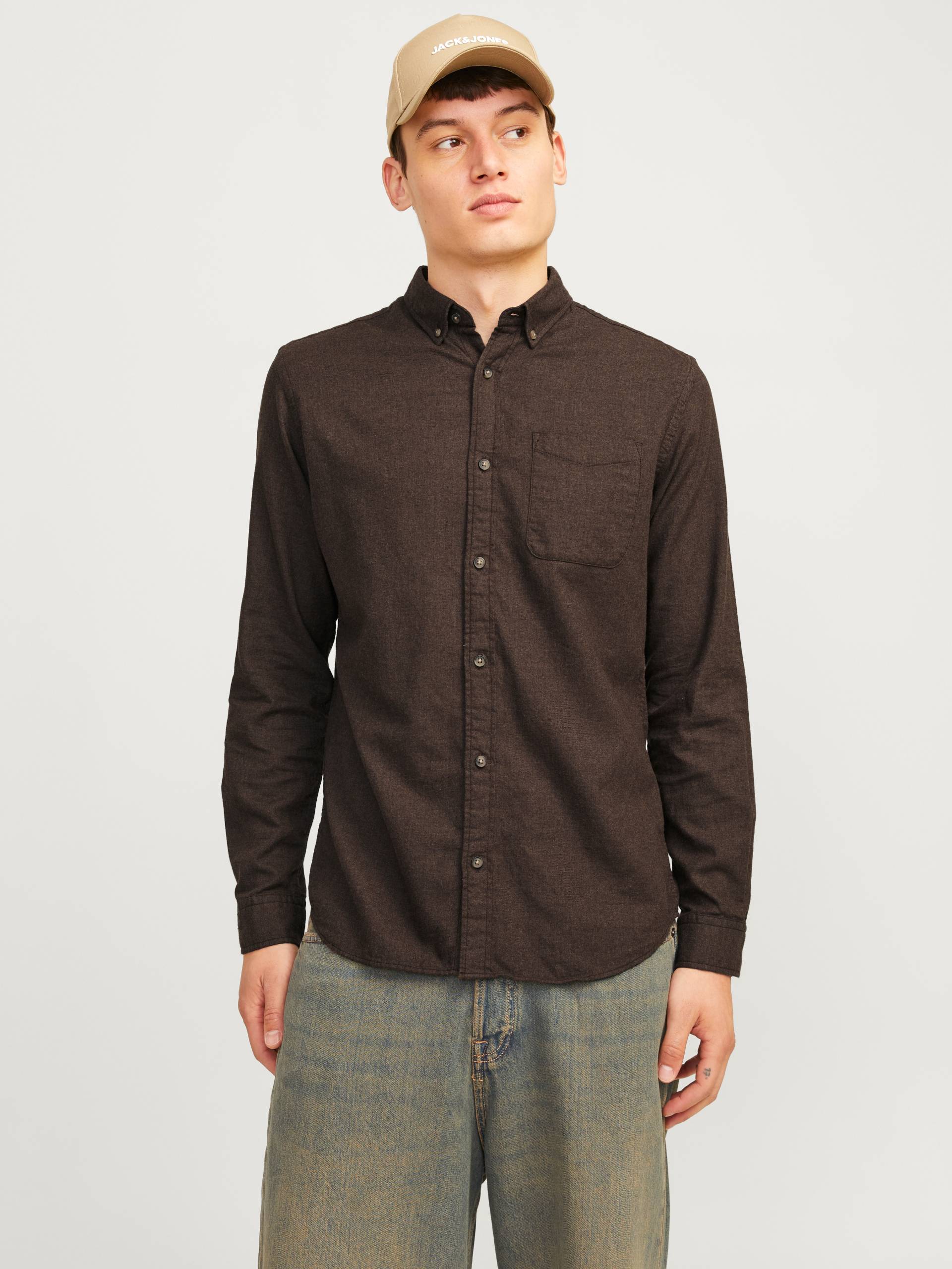 Jack & Jones Langarmhemd »JJECLASSIC MELANGE SHIRT LS SN« von jack & jones