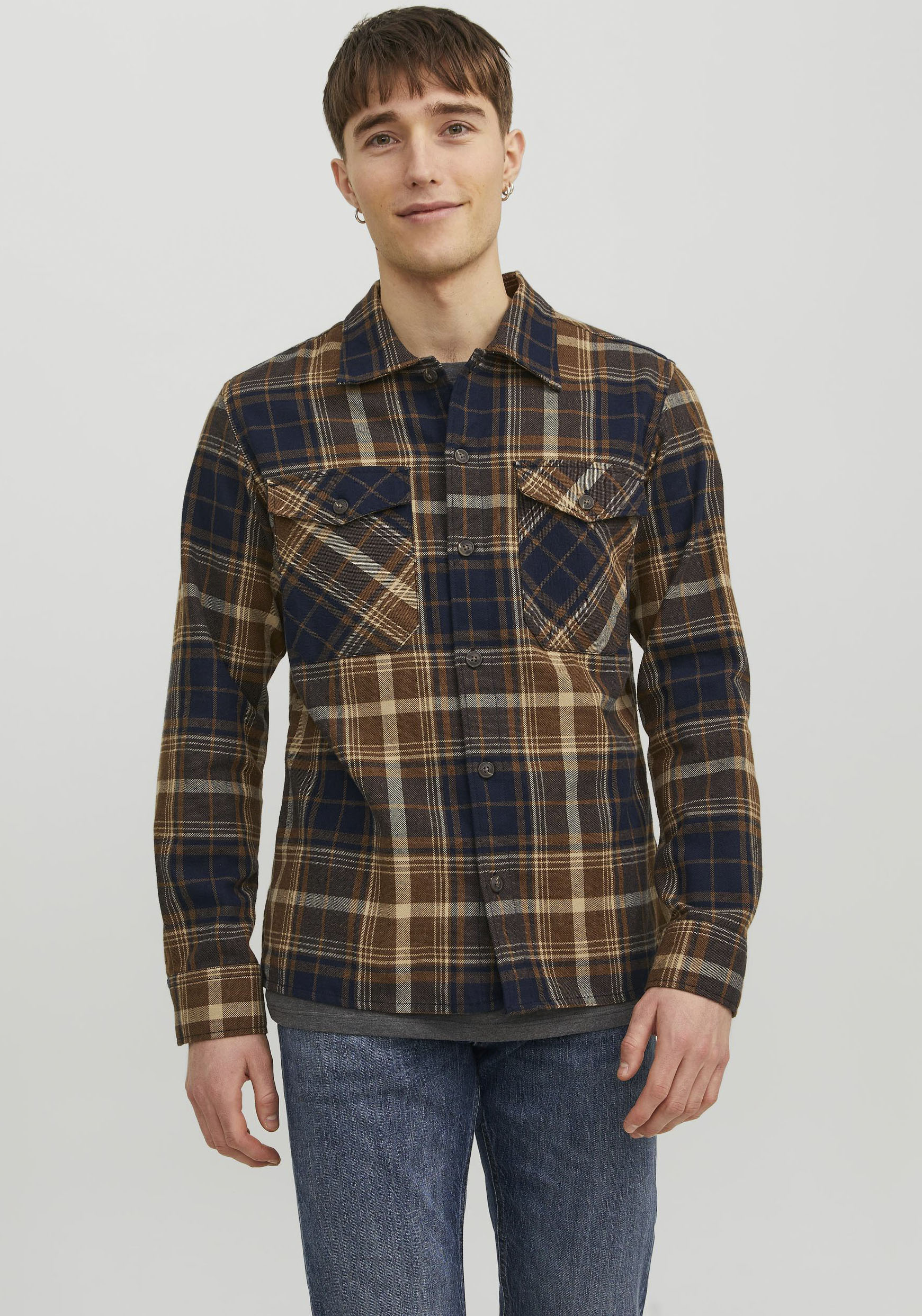 Jack & Jones Langarmhemd »JJEEDDIE OVERSHIRT LS NOOS« von jack & jones