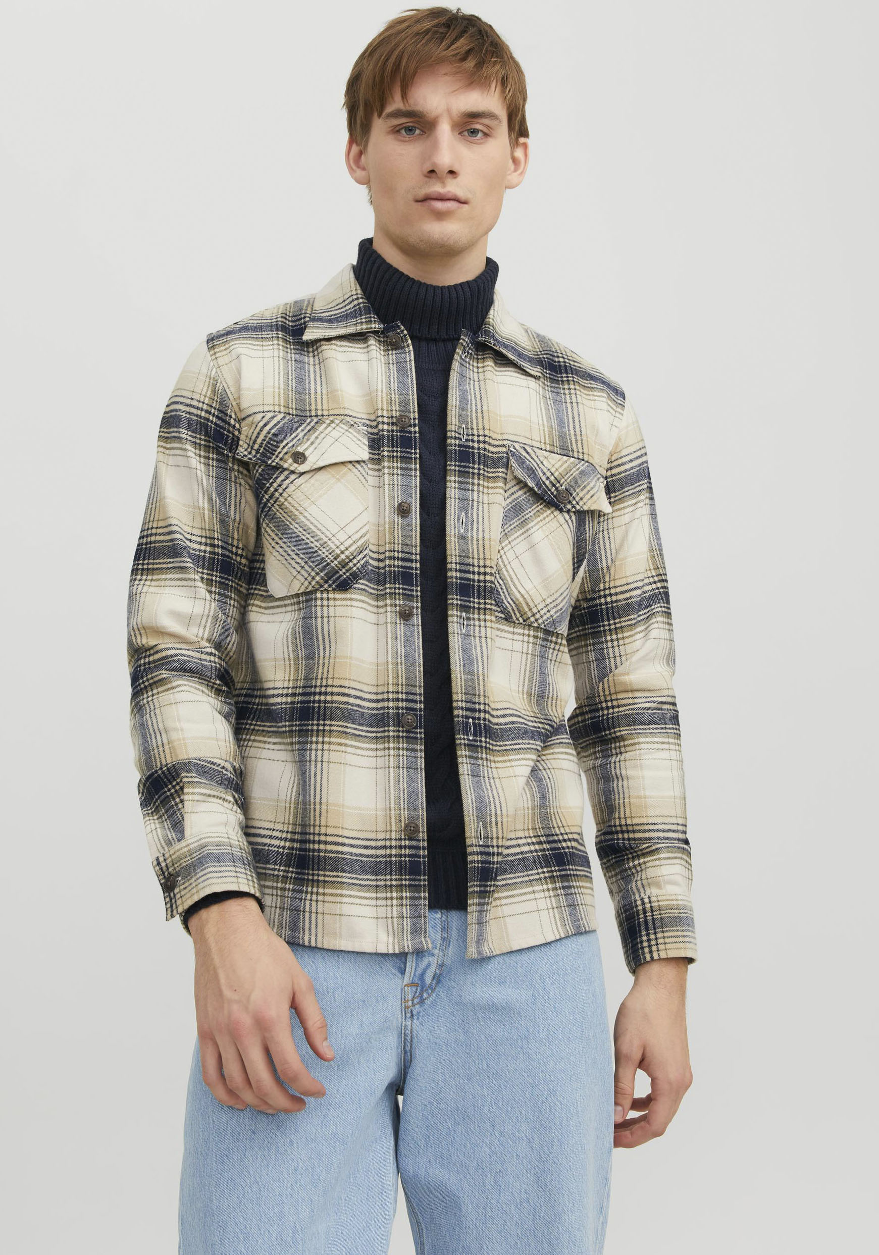 Jack & Jones Langarmhemd »JJEEDDIE OVERSHIRT LS NOOS« von jack & jones