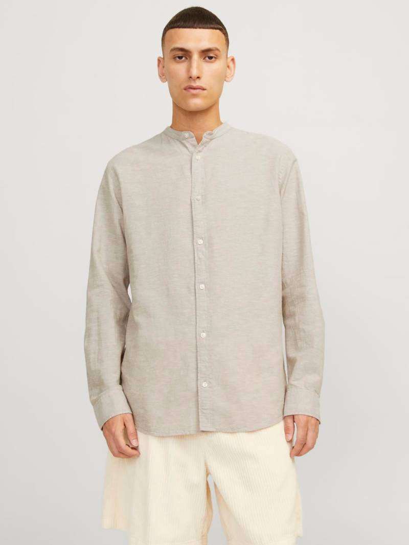 Jack & Jones Langarmhemd »JJELINEN BLEND BAND SHIRT LS SN« von jack & jones