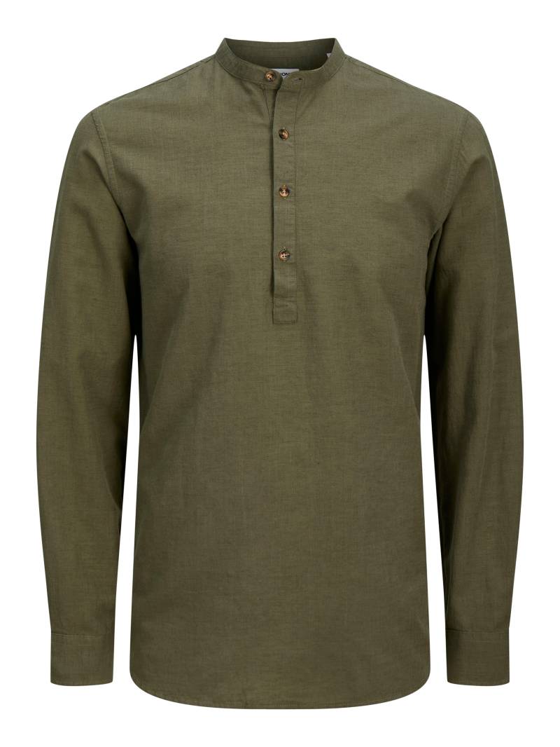 Jack & Jones Langarmhemd »JJESUMMER HALF PLACKET SHIRT LS SN«, mit Bandkragen von jack & jones