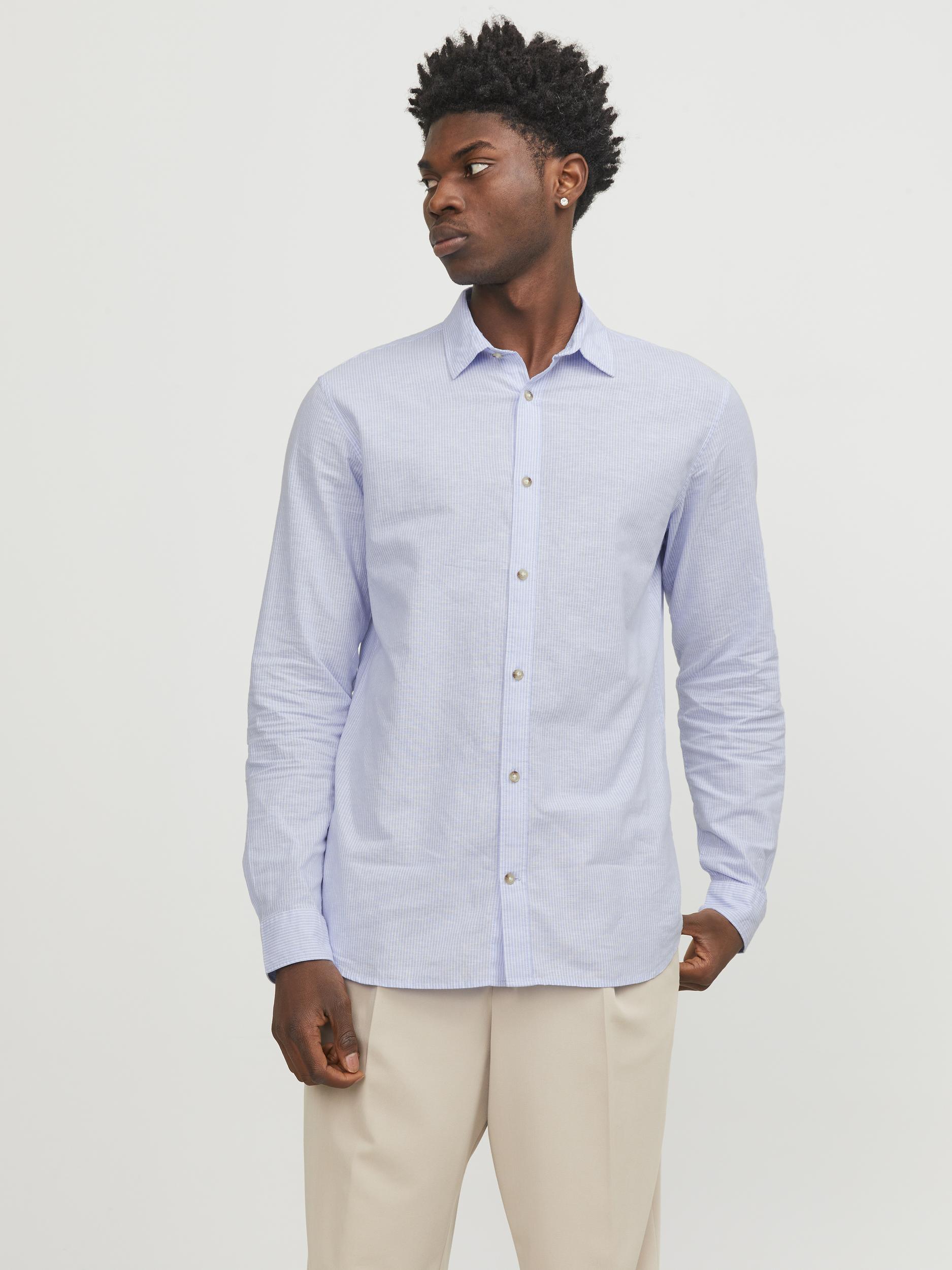Jack & Jones Langarmhemd »JJESUMMER LINEN BLEND SHIRT LS SN« Jack & Jones Langarmhemd »JJESUMMER LINEN BLEND SHIRT LS SN« von jack & jones