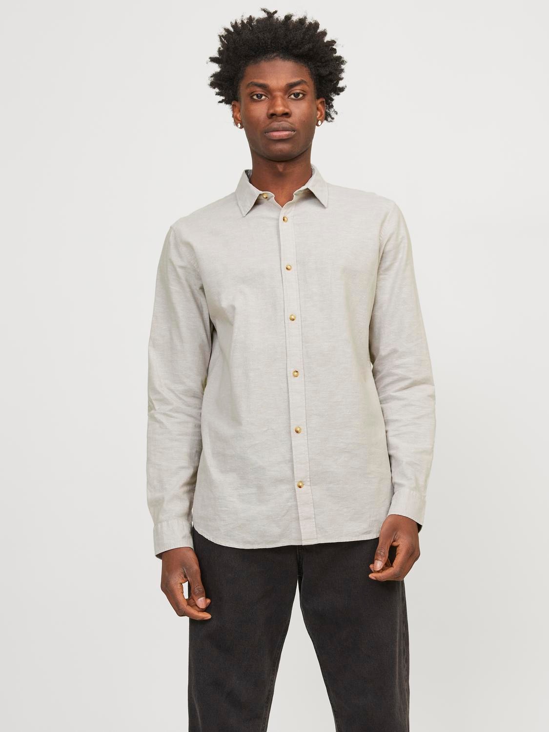 Jack & Jones Langarmhemd »JJESUMMER LINEN BLEND SHIRT LS SN« Jack & Jones Langarmhemd »JJESUMMER LINEN BLEND SHIRT LS SN« von jack & jones