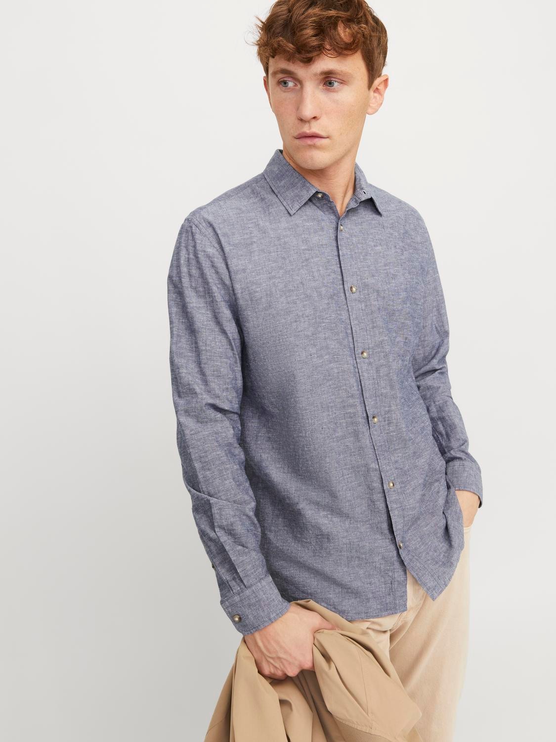 Jack & Jones Langarmhemd »JJESUMMER LINEN BLEND SHIRT LS SN« von jack & jones