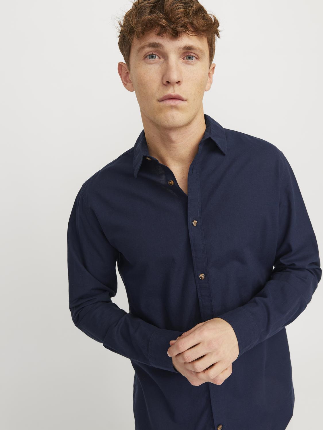 Jack & Jones Langarmhemd »JJESUMMER LINEN BLEND SHIRT LS SN« Jack & Jones Langarmhemd »JJESUMMER LINEN BLEND SHIRT LS SN« von jack & jones