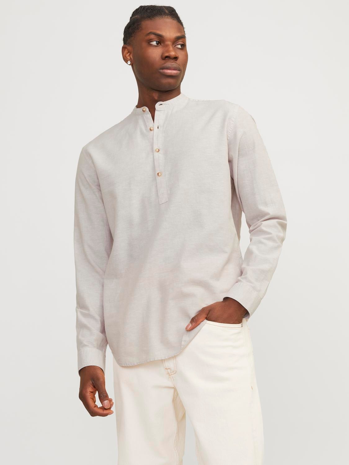 Jack & Jones Langarmhemd »JJESUMMER TUNIC LINEN BLEND SHIRT LS SN« von jack & jones