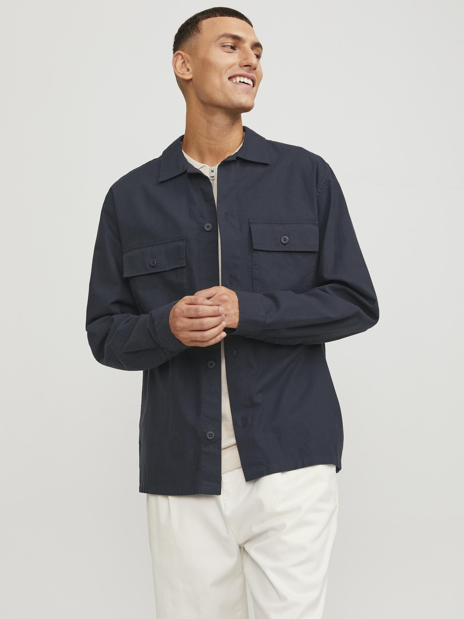 Jack & Jones Langarmhemd »JJEVENICE LINEN BLEND OVERSHIRT LS SN« Jack & Jones Langarmhemd »JJEVENICE LINEN BLEND OVERSHIRT LS SN« von jack & jones