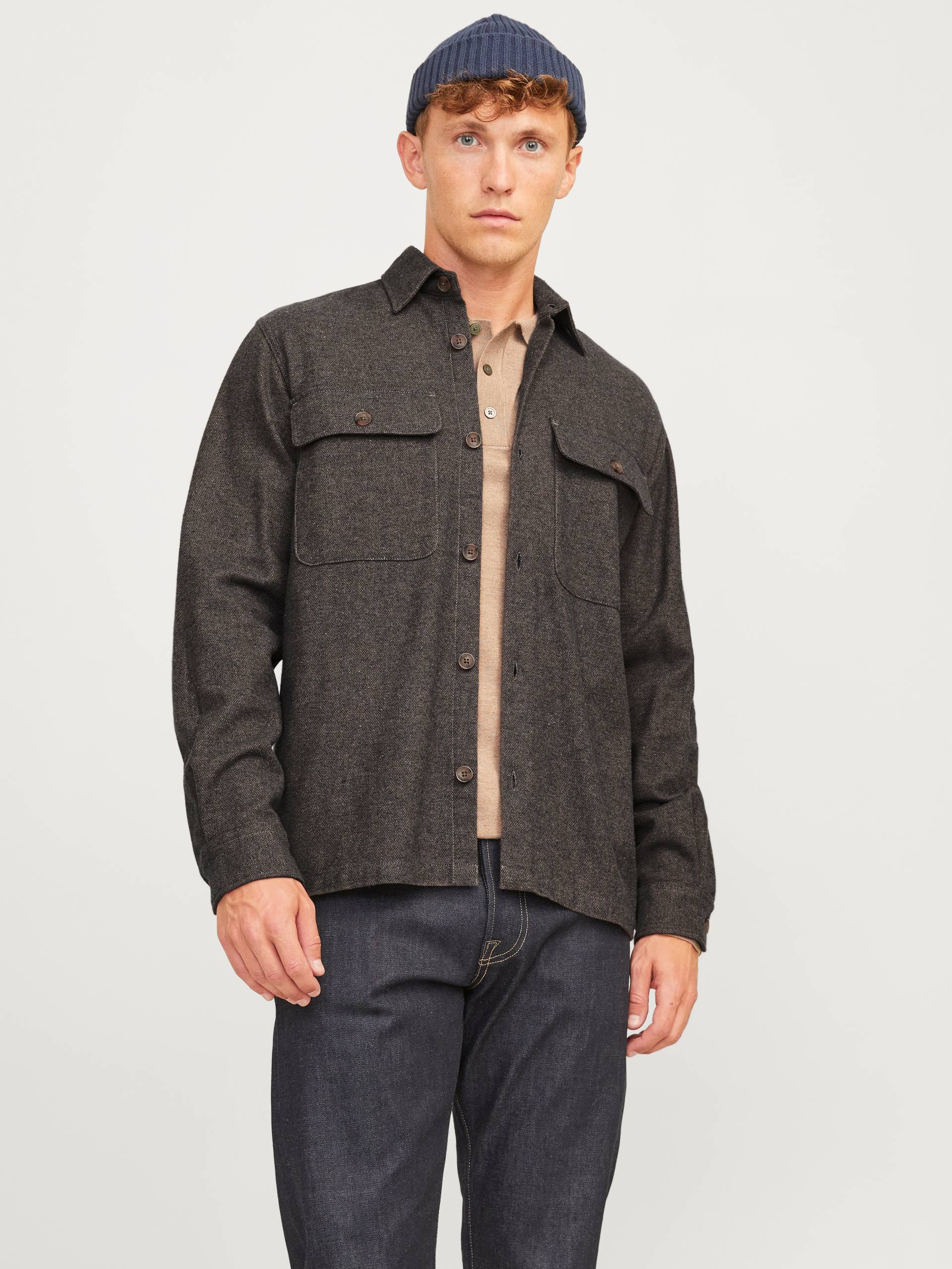 Jack & Jones Langarmhemd »JPRRAYMOND MELANGE SOLID LS OVERSHIRT SN« von jack & jones