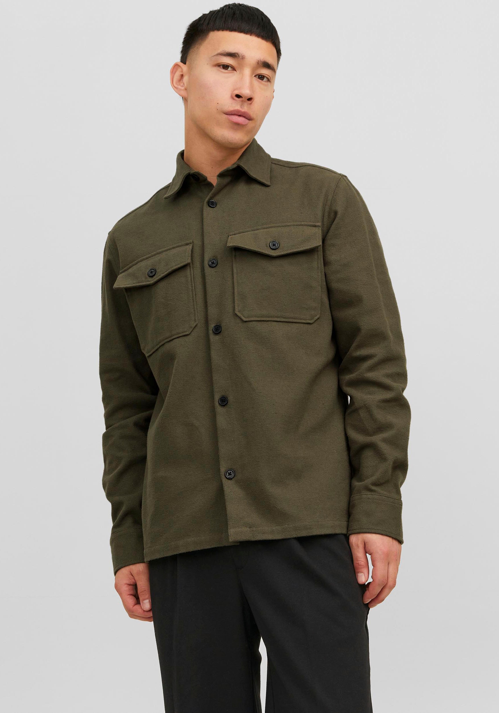 Jack & Jones Langarmhemd »JPRROY SOLID OVERSHIRT L/S SN« von jack & jones