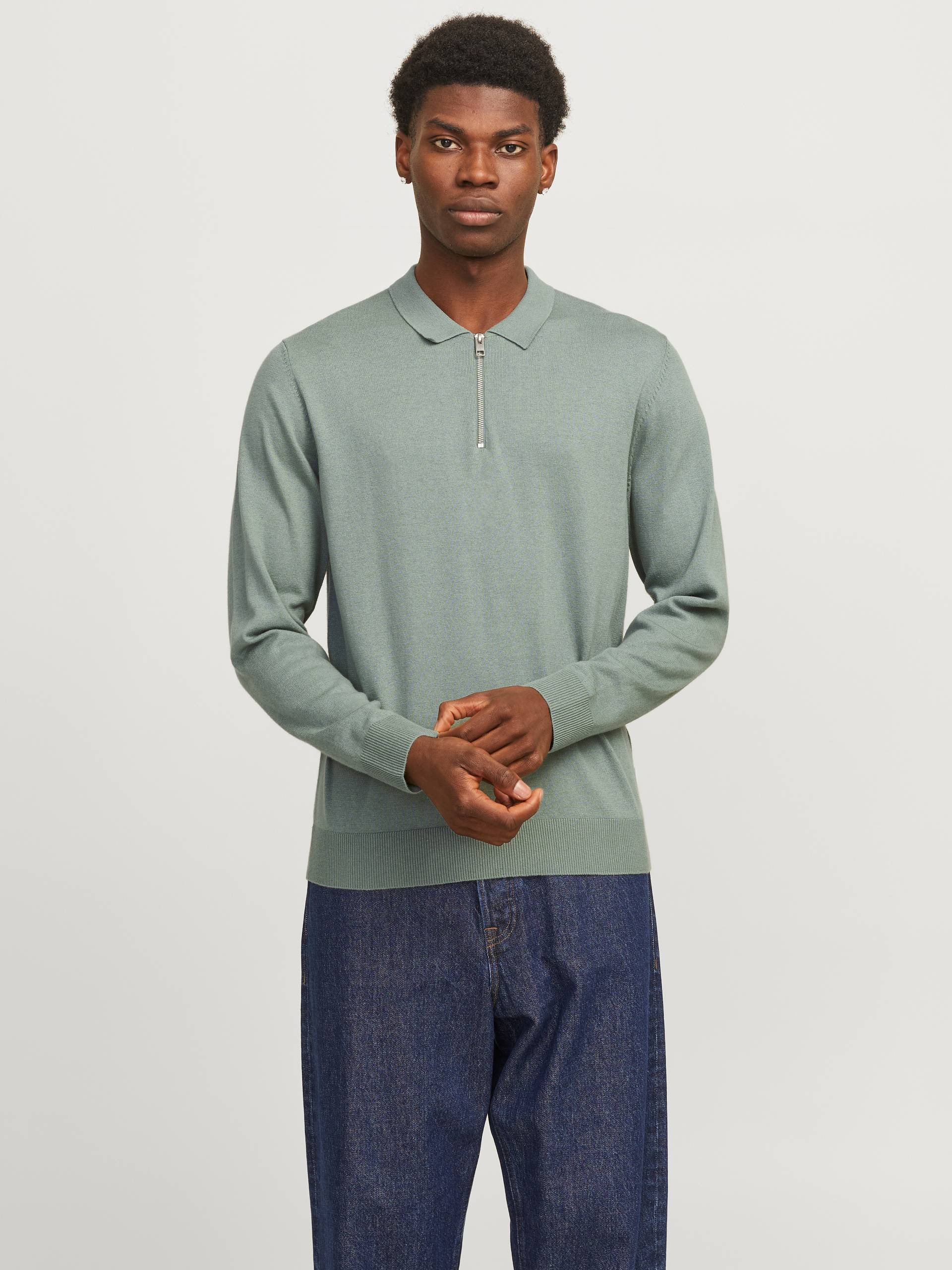 Jack & Jones Polokragenpullover »JJEEMIL KNIT POLO HALF ZIP LS NOOS«, mit Polo Kragen von jack & jones