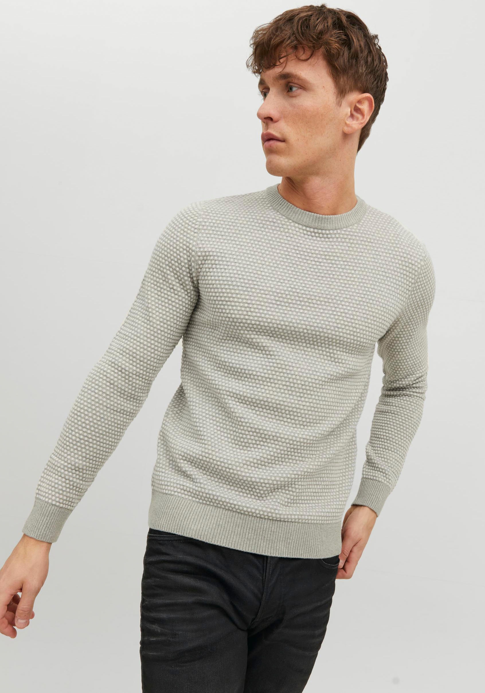 Jack & Jones Rundhalspullover »ATLAS KNIT CREW NECK« von jack & jones