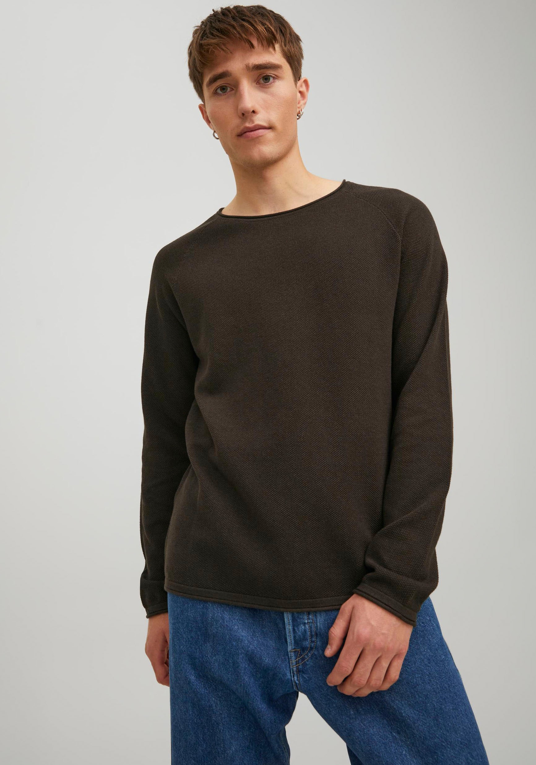 Jack & Jones Rundhalspullover »HILL KNIT« von jack & jones