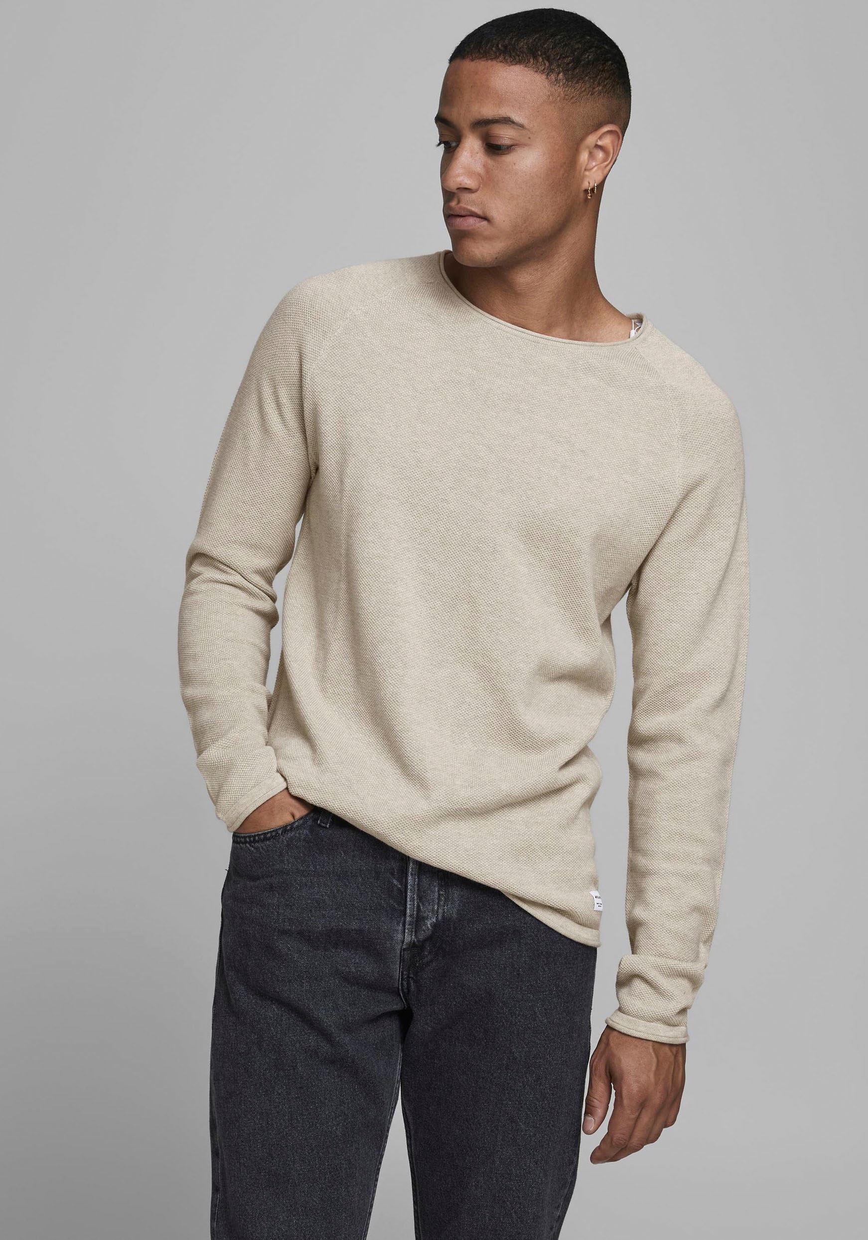 Jack & Jones Rundhalspullover »HILL KNIT« von jack & jones