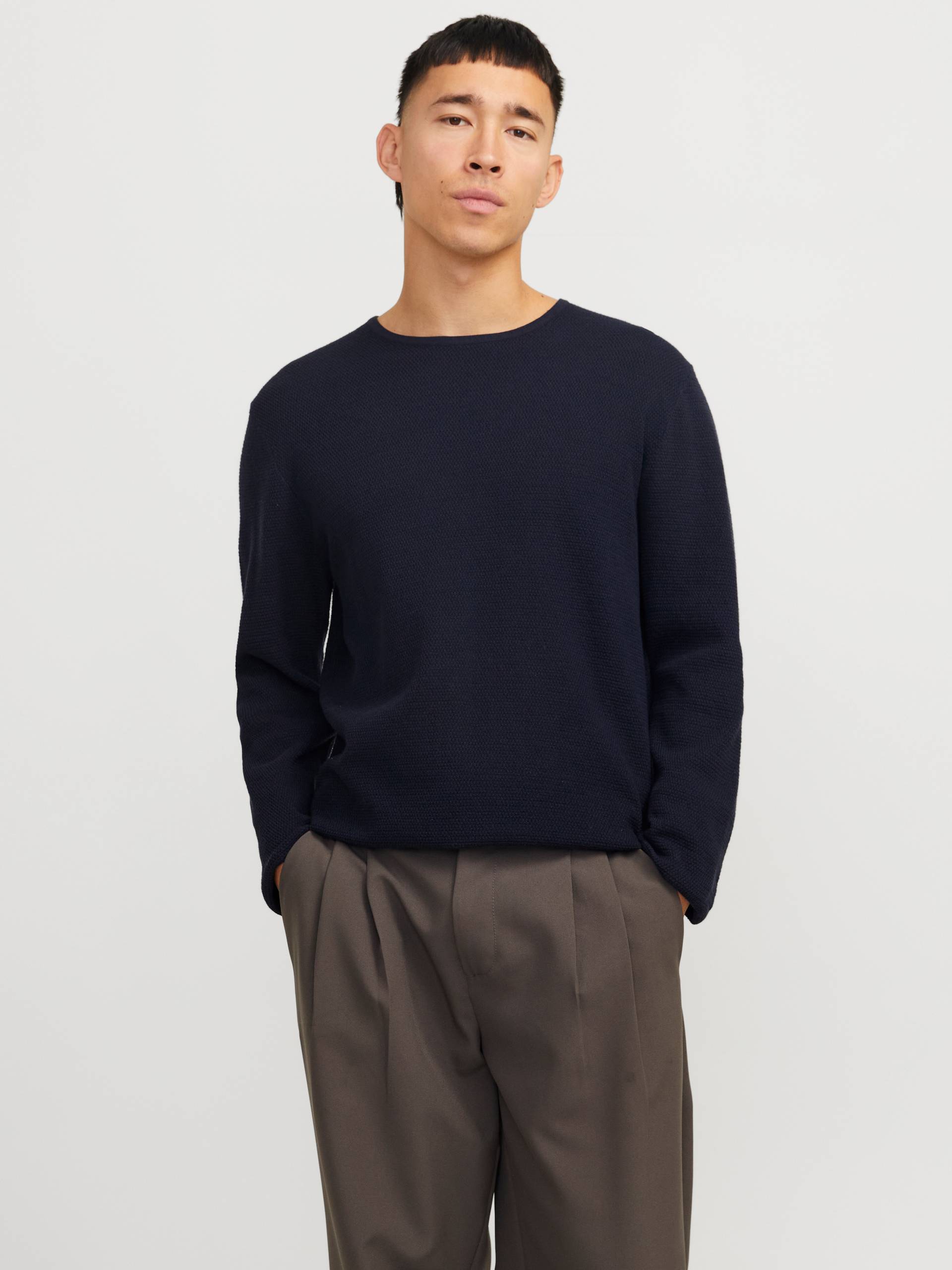 Jack & Jones Rundhalspullover »JJEGEORGE KNIT CREW NECK NOOS«, in Strick Optik Jack & Jones Rundhalspullover »JJEGEORGE KNIT CREW NECK NOOS«, in Strick Optik von jack & jones