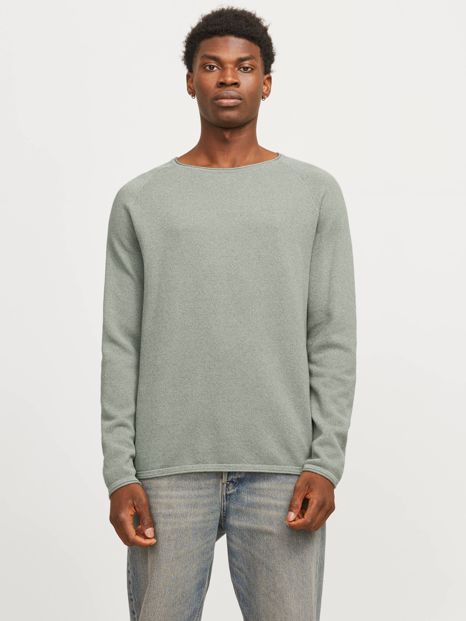 Jack & Jones Rundhalspullover »JJEHILL KNIT CREW NECK NOOS«, aus Strukturstrick von jack & jones