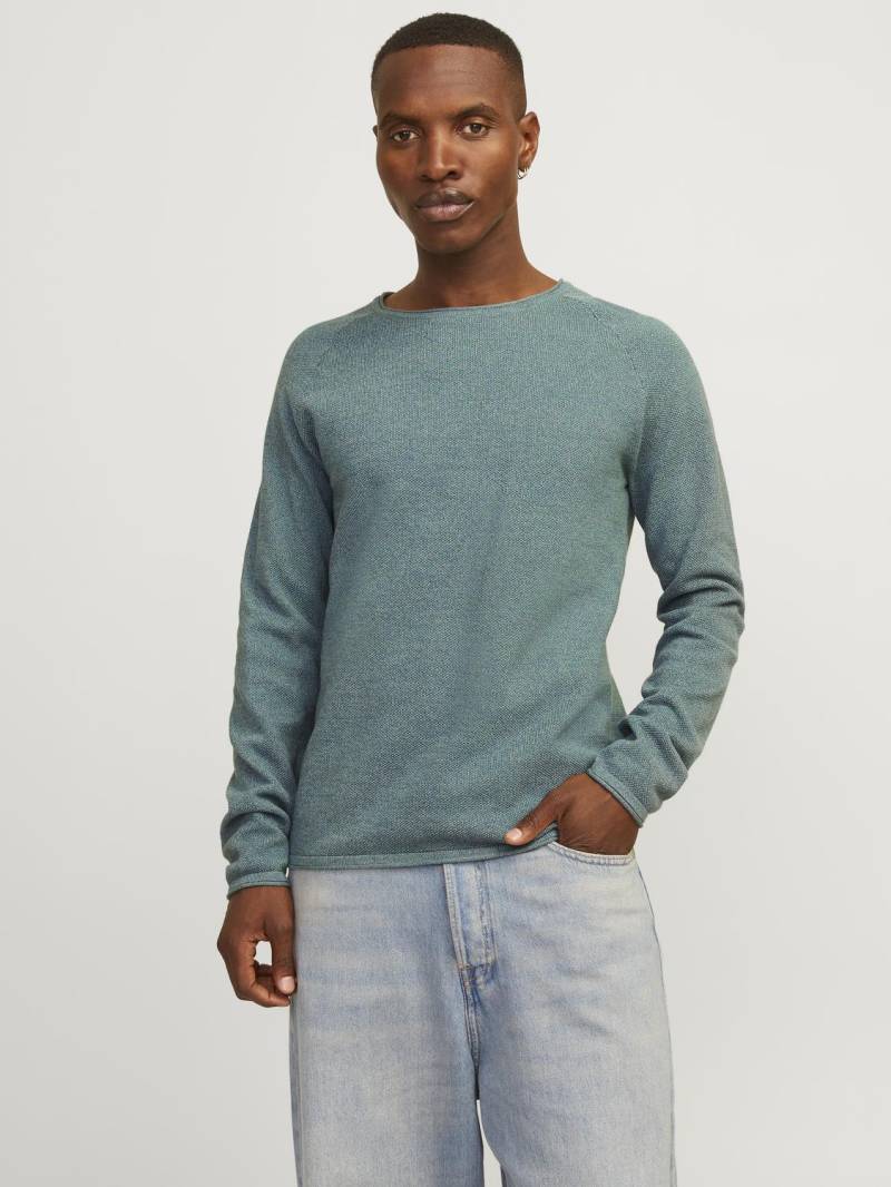 Jack & Jones Rundhalspullover »JJEHILL KNIT CREW NECK NOOS«, aus Strukturstrick von jack & jones