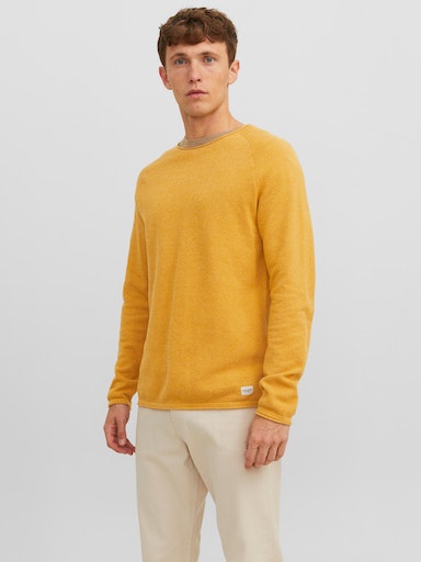 Jack & Jones Rundhalspullover »JJEHILL KNIT CREW NECK NOOS«, aus Strukturstrick von jack & jones