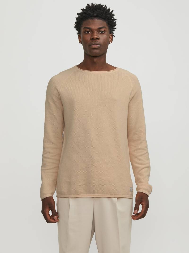 Jack & Jones Rundhalspullover »JJEHILL KNIT CREW NECK NOOS«, aus Strukturstrick von jack & jones
