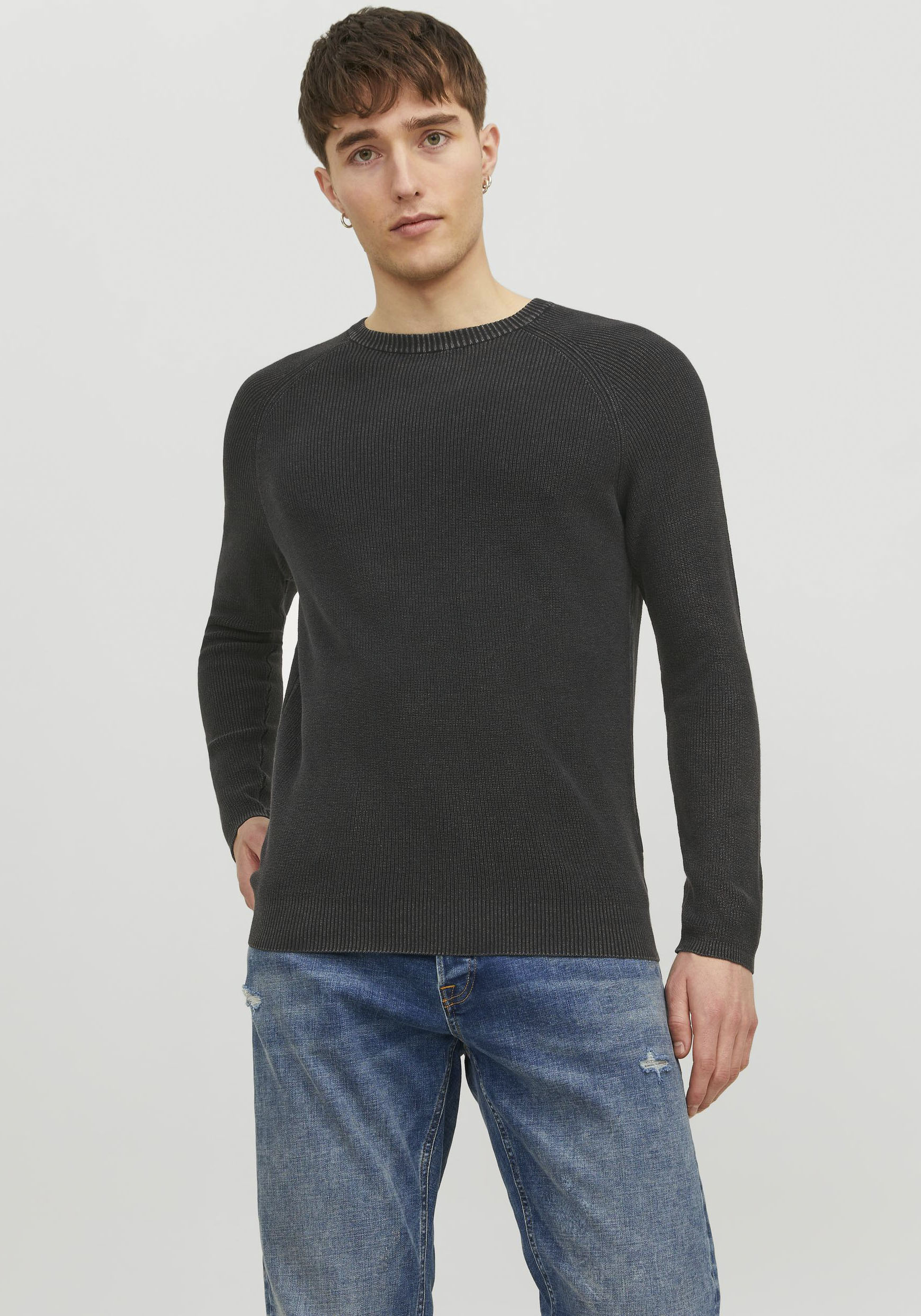 Jack & Jones Rundhalspullover »JJEMATT KNIT CREW NECK NOOS« von jack & jones