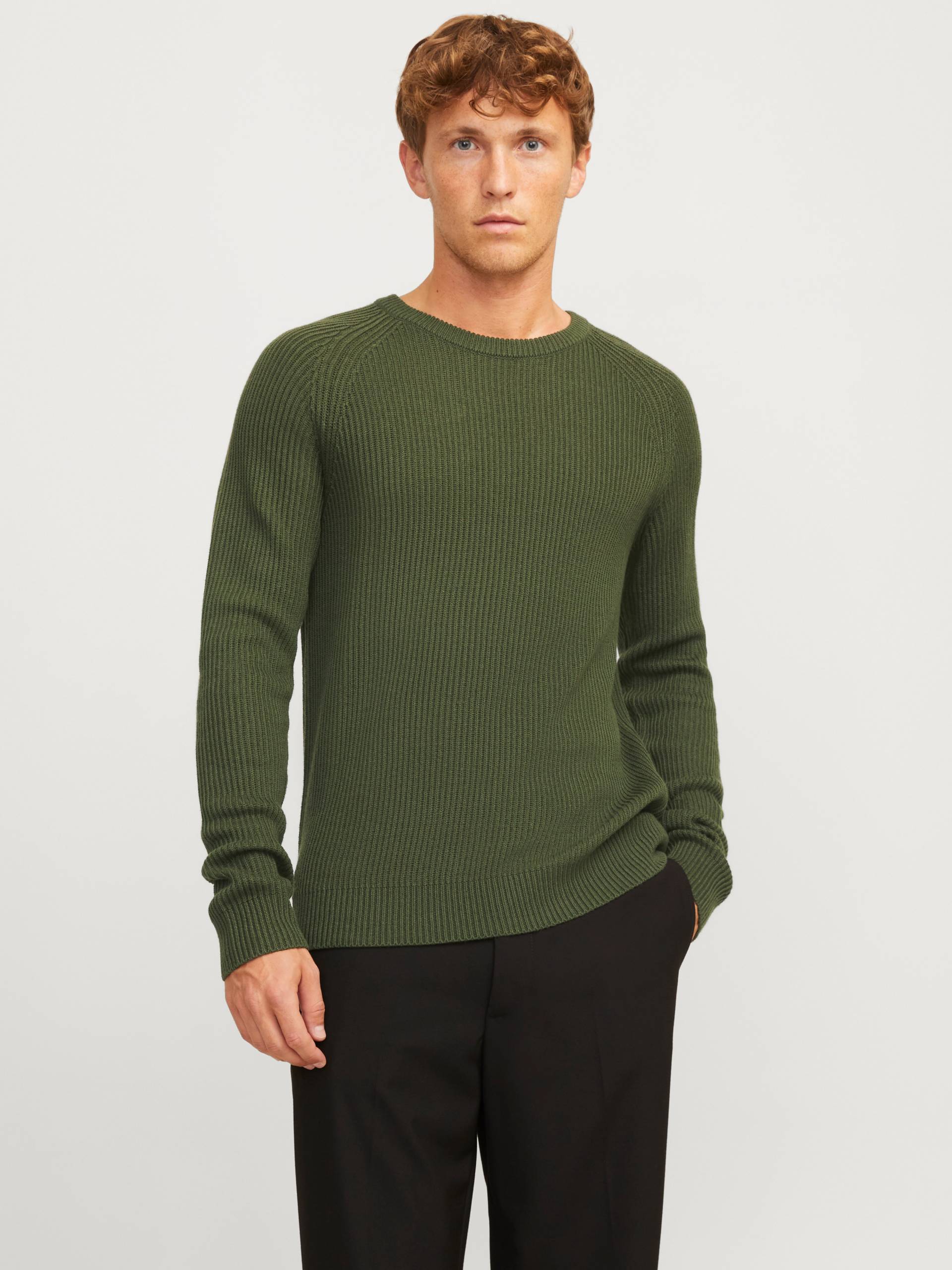 Jack & Jones Rundhalspullover »JJPANNEL KNIT CREW NECK AW24« von jack & jones