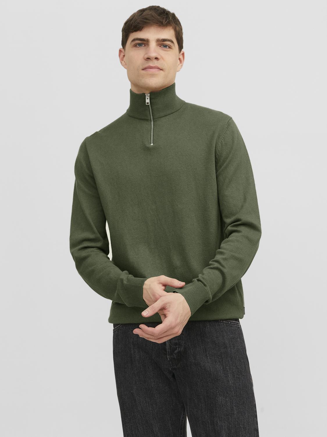 Jack & Jones Stehkragenpullover »JJEEMIL KNIT HALF ZIP NOOS« von jack & jones