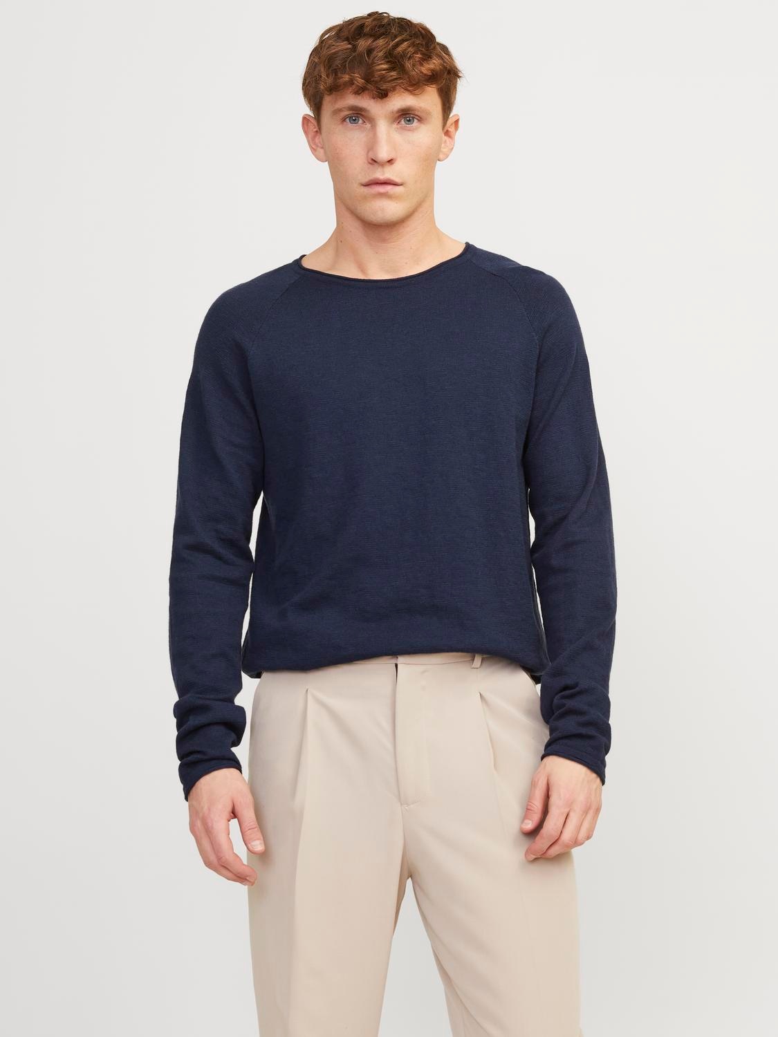 Jack & Jones Strickpullover »JJELINEN KNIT CREW NECK SN« von jack & jones