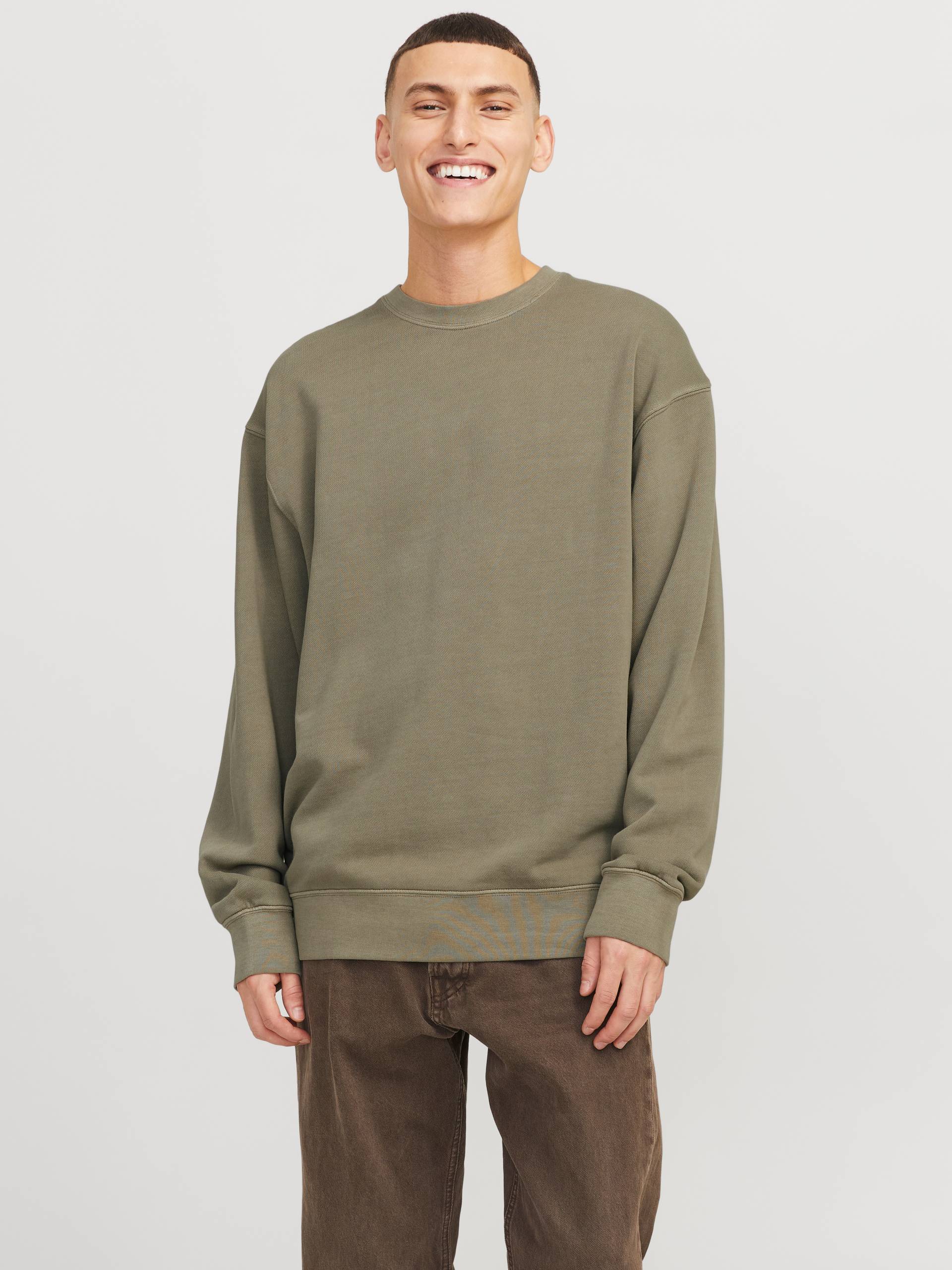 Jack & Jones Sweatshirt »JJECHARGE FADED SWEAT CREW NECK NOOS«, mit Rippbündchen von jack & jones