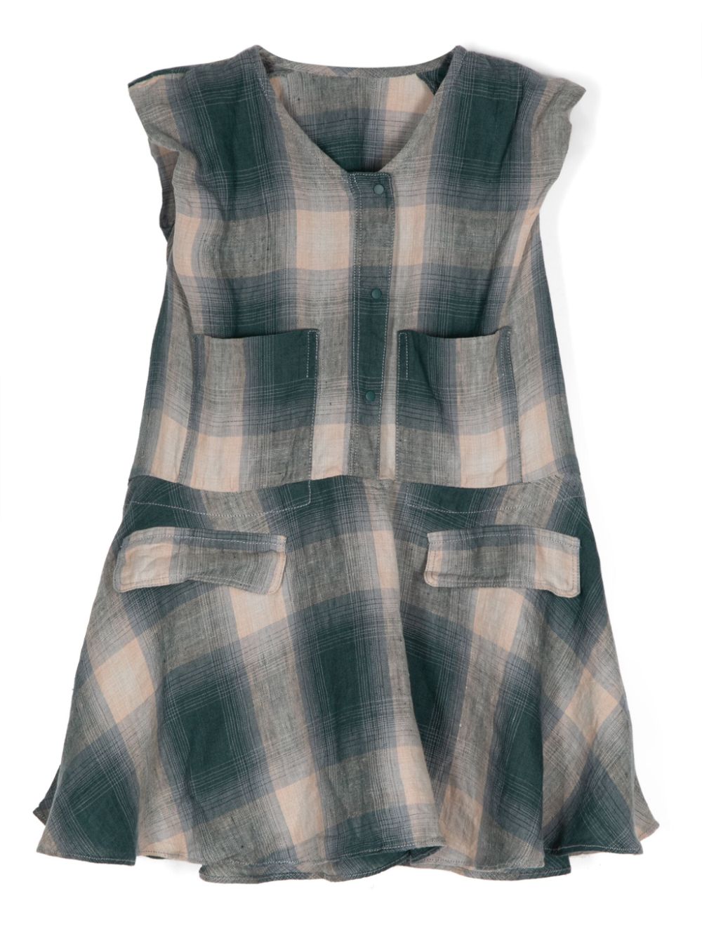 jnby by JNBY checked sleeveless dress - Blue von jnby by JNBY