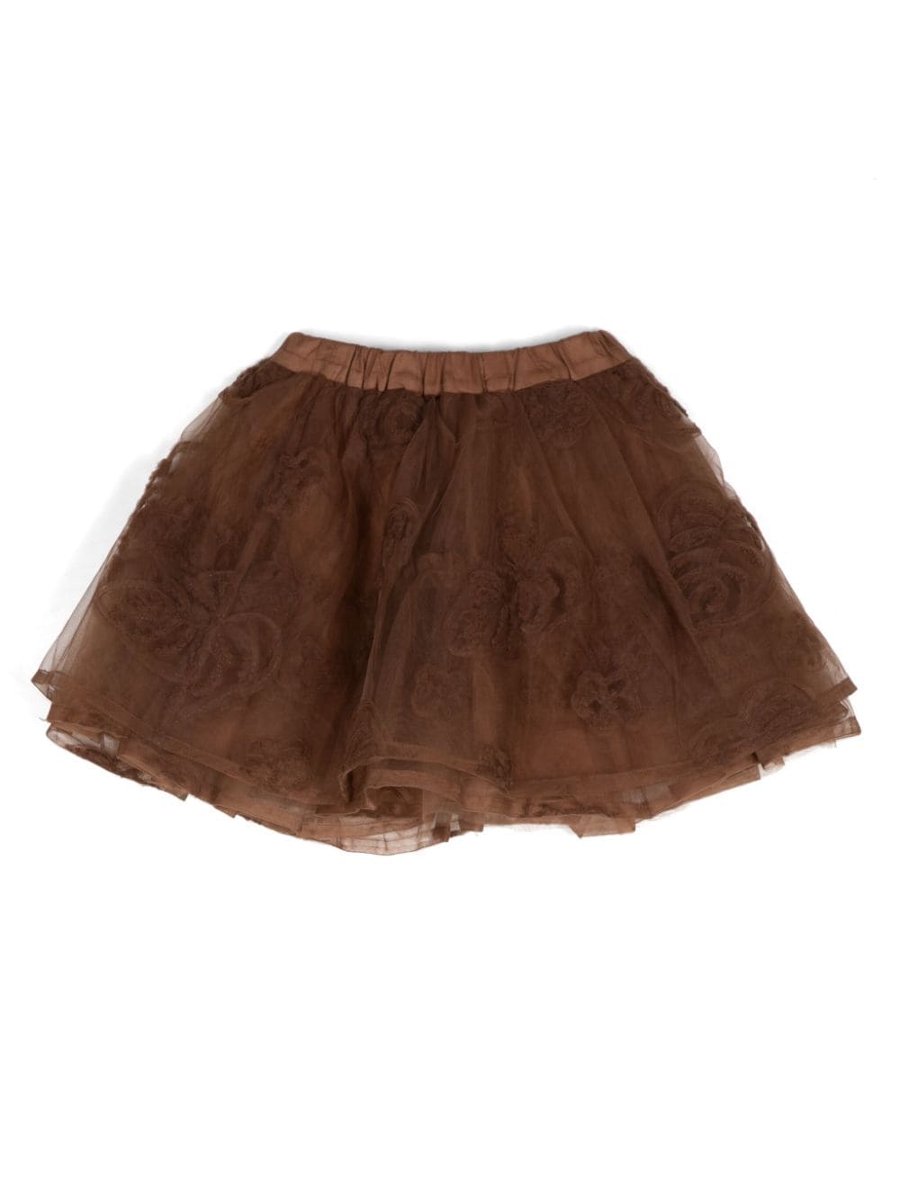 jnby by JNBY embroidered A-cut skirt - Brown von jnby by JNBY