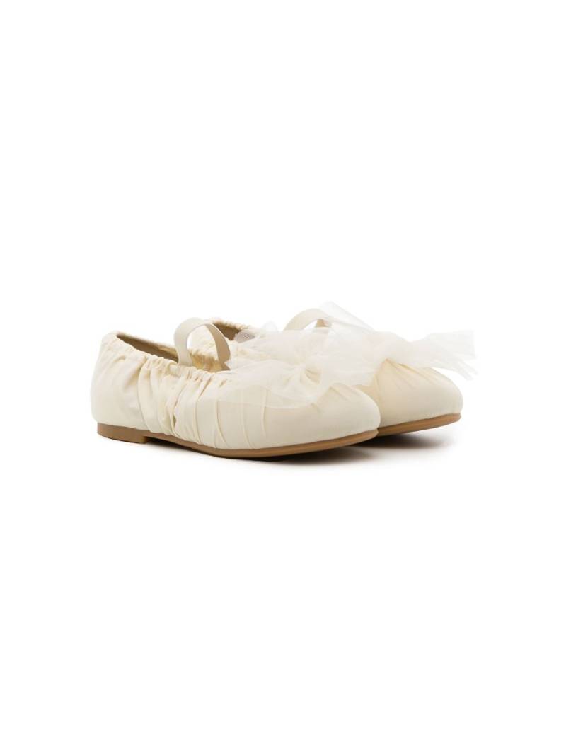 jnby by JNBY gathered-detail leather ballerinas - Neutrals von jnby by JNBY