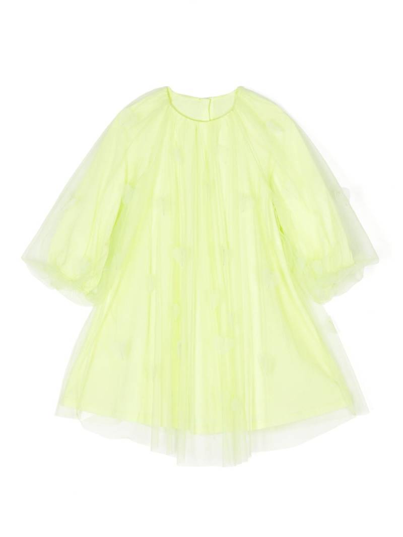 jnby by JNBY heart-motif tulle dress - Yellow von jnby by JNBY