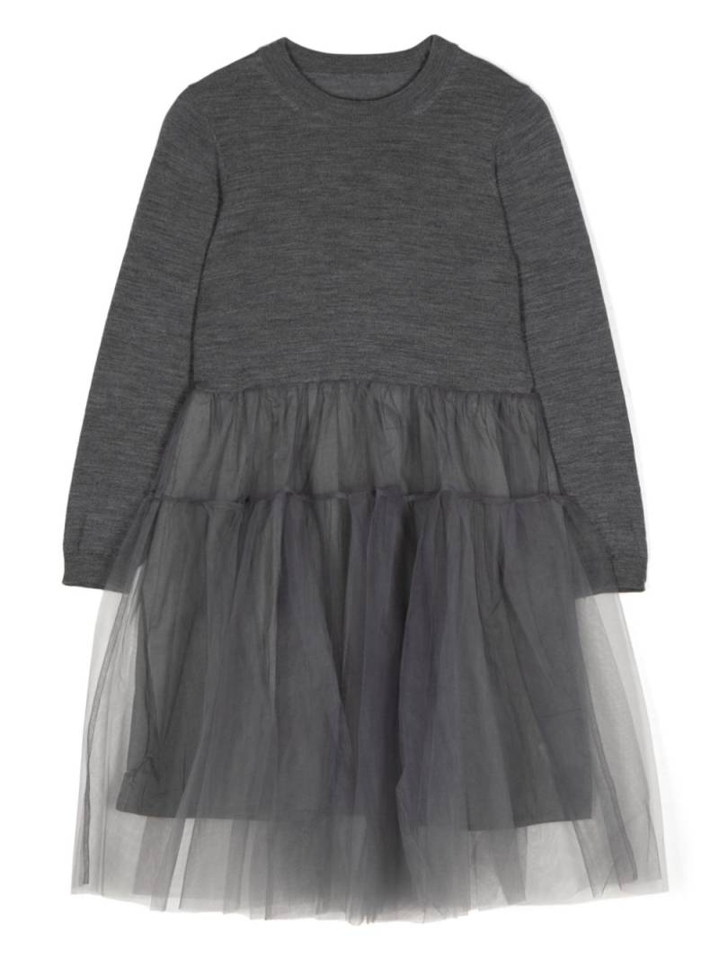 jnby by JNBY tulle-inserts midi dress - Grey von jnby by JNBY