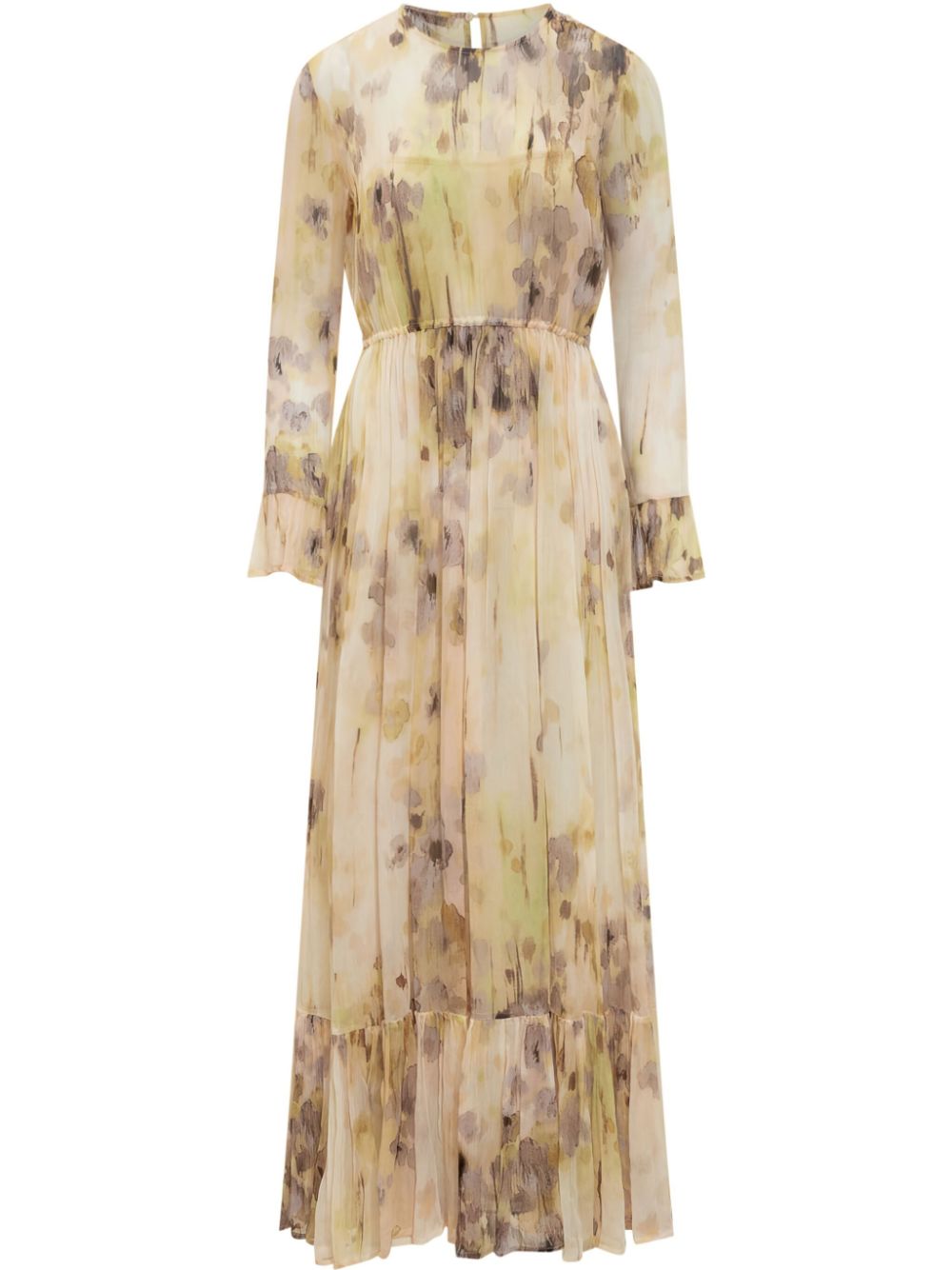 jucca approved abstract-print maxi dress - Neutrals von jucca approved