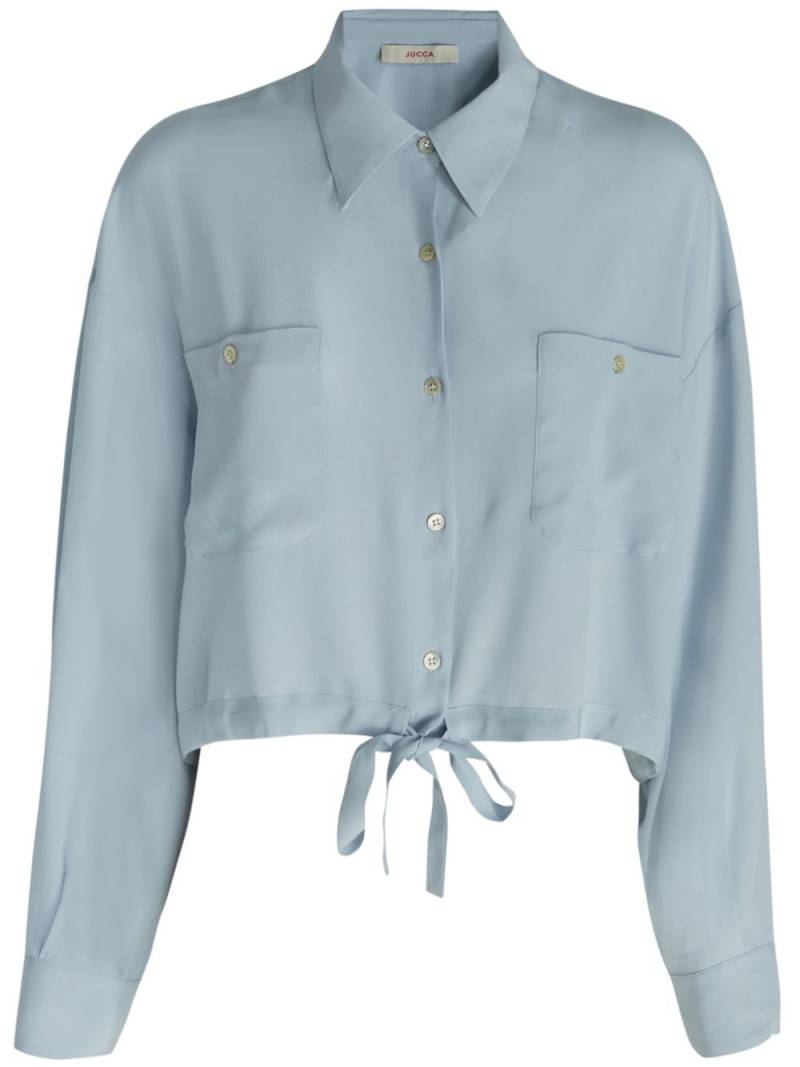 jucca approved drawstring-hem shirt - Blue von jucca approved