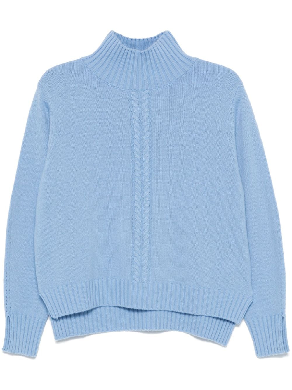 kaos cable-trim sweater - Blue von kaos