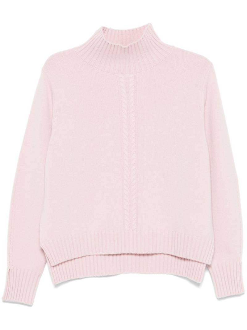 kaos cable-trim sweater - Pink von kaos