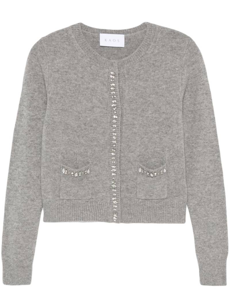 kaos crystal-embellished cardigan - Grey von kaos