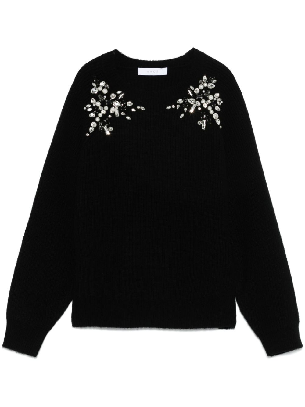 kaos crystal-embellished sweater - Black von kaos