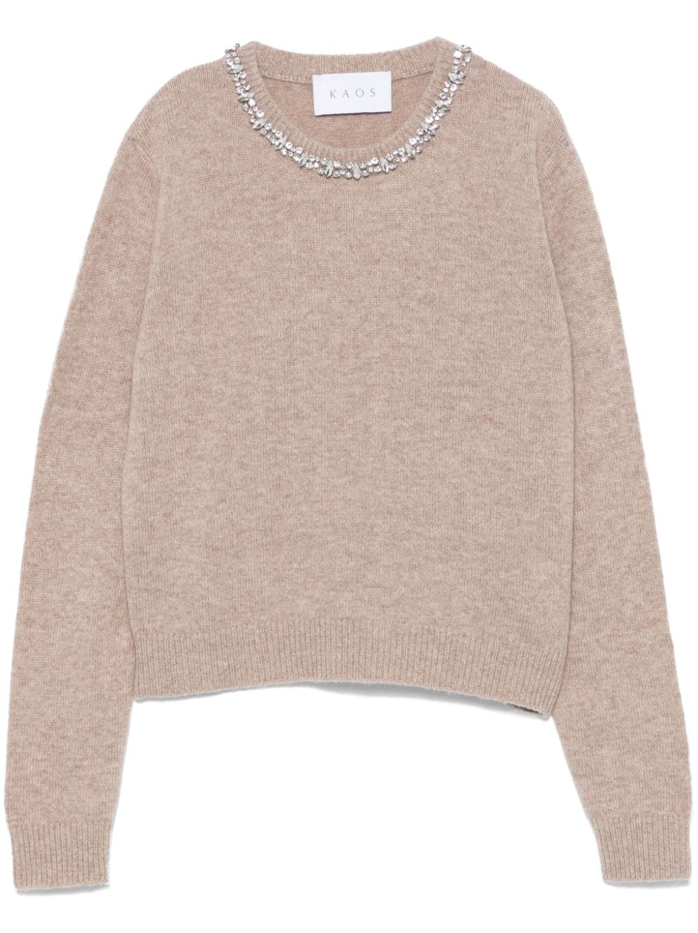 kaos crystal-embellished sweater - Brown von kaos