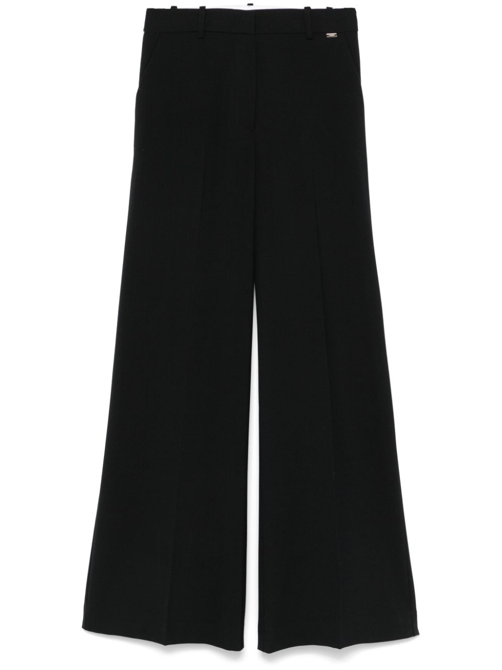 kaos logo-plaque palazzo pants - Black von kaos