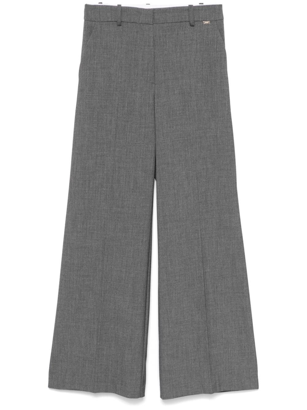 kaos logo-plaque palazzo pants - Grey von kaos