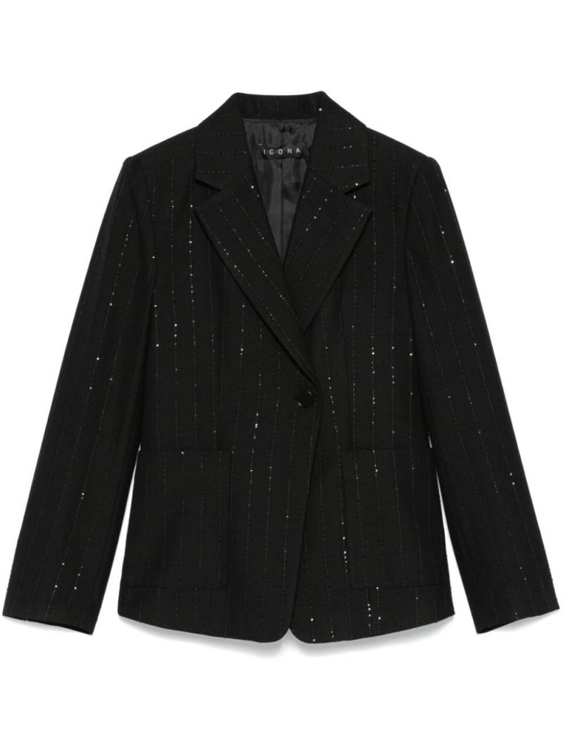 kaos pinstripe-pattern blazer - Black von kaos