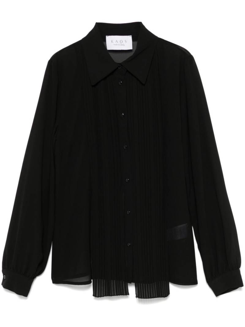 kaos pleat-detail shirt - Black von kaos