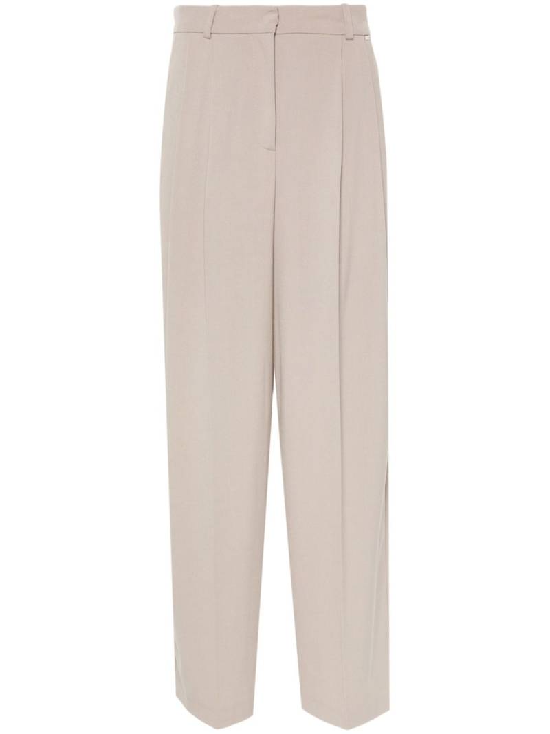 kaos pleat-detailing trousers - Neutrals von kaos